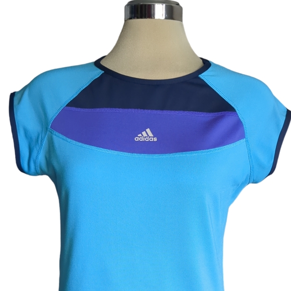 Adidas Climate. Blue and Purple Sport Top Size L - Picture 11 of 16
